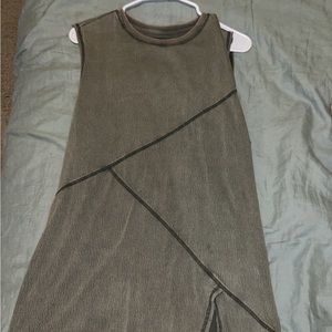 urban outfitters army green tank dress